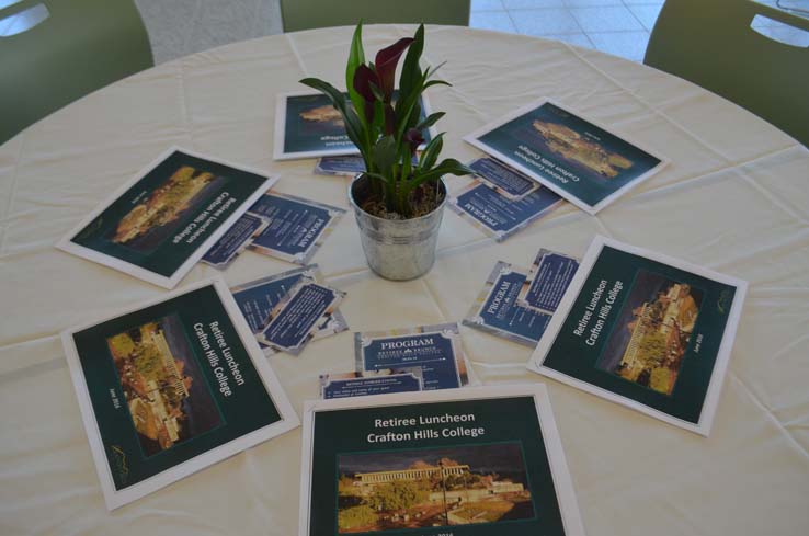 Faculty and staff at the Retiree Brunch