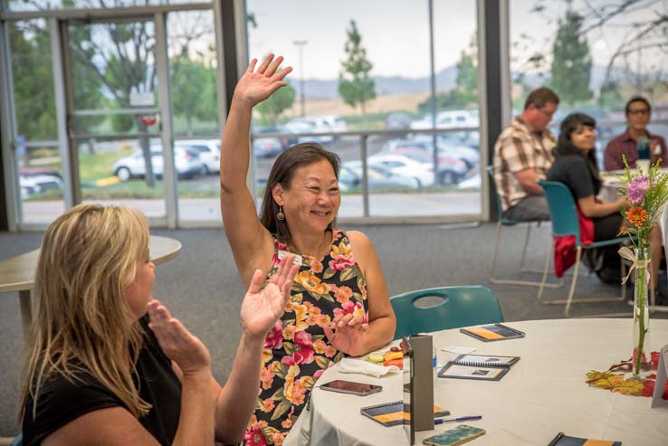 Students and staff attend Donor Scholar event.