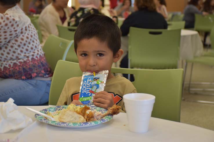 People enjoying the EOP&S Holiday Party