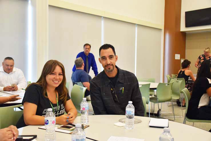 Faculty and staff enjoying Opening Day activities