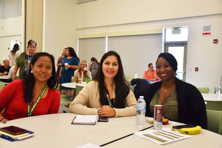 Faculty and staff enjoying Opening Day activities