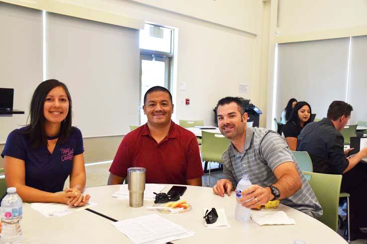 Faculty and staff enjoying Opening Day activities