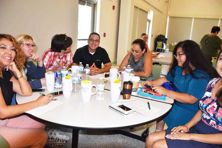 Faculty and staff enjoying Opening Day activities