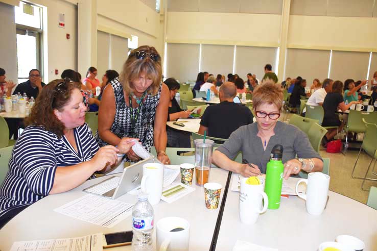 Faculty and staff enjoying Opening Day activities