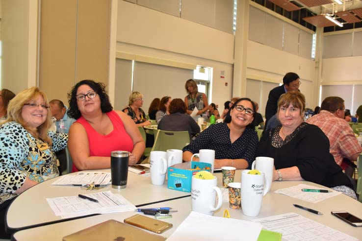 Faculty and staff enjoying Opening Day activities