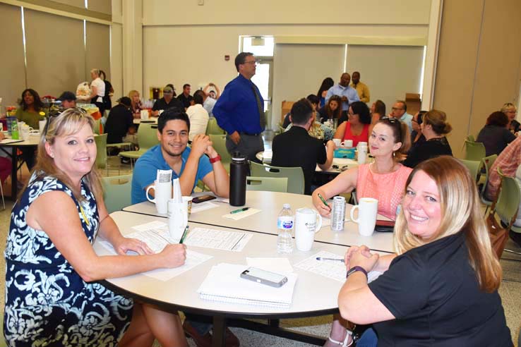 Faculty and staff enjoying Opening Day activities