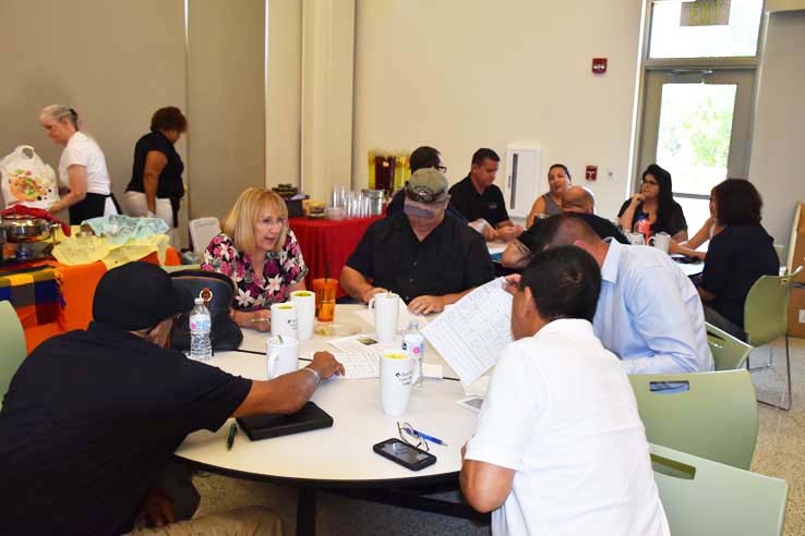 Faculty and staff enjoying Opening Day activities