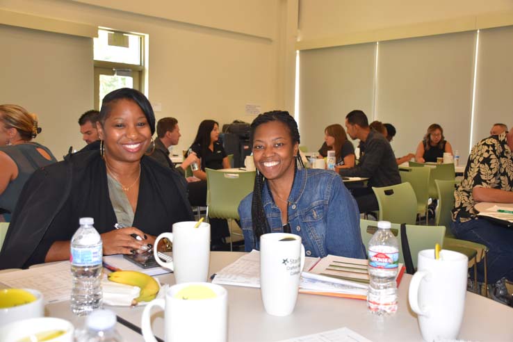 Faculty and staff enjoying Opening Day activities