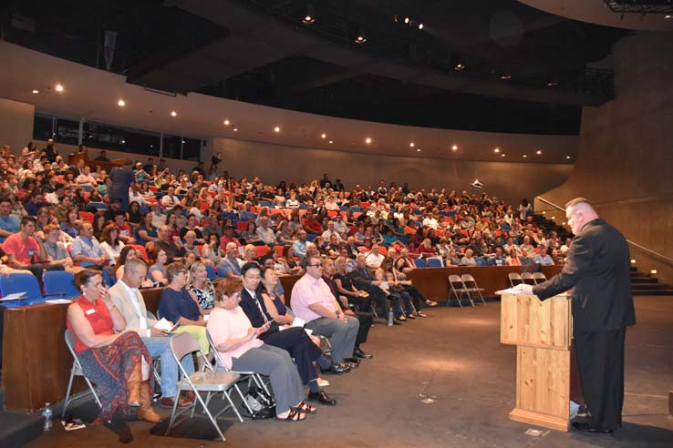 Faculty and students at EMT graduation