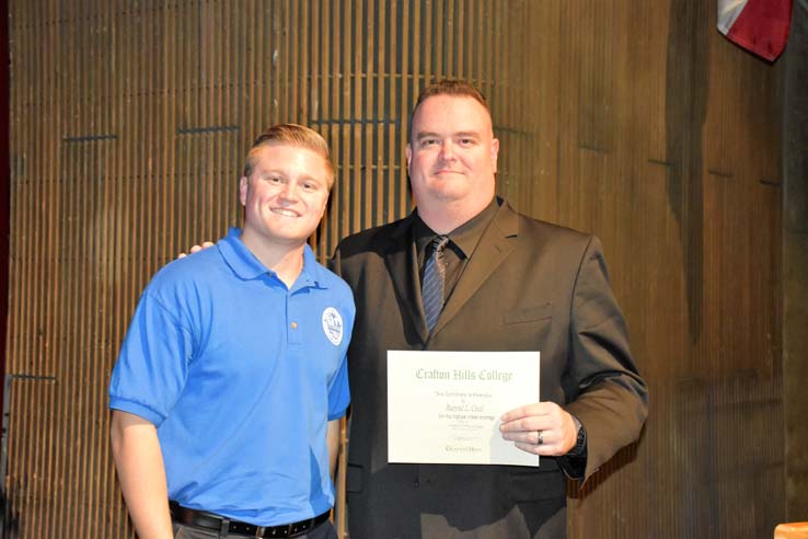 Faculty and students at EMT graduation