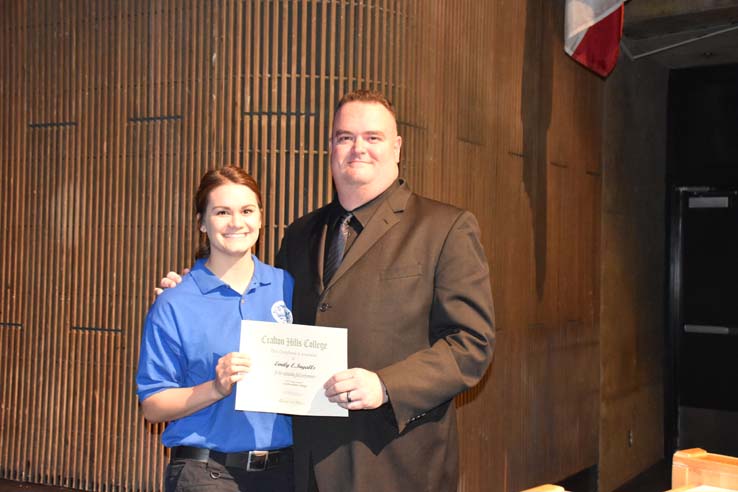 Faculty and students at EMT graduation