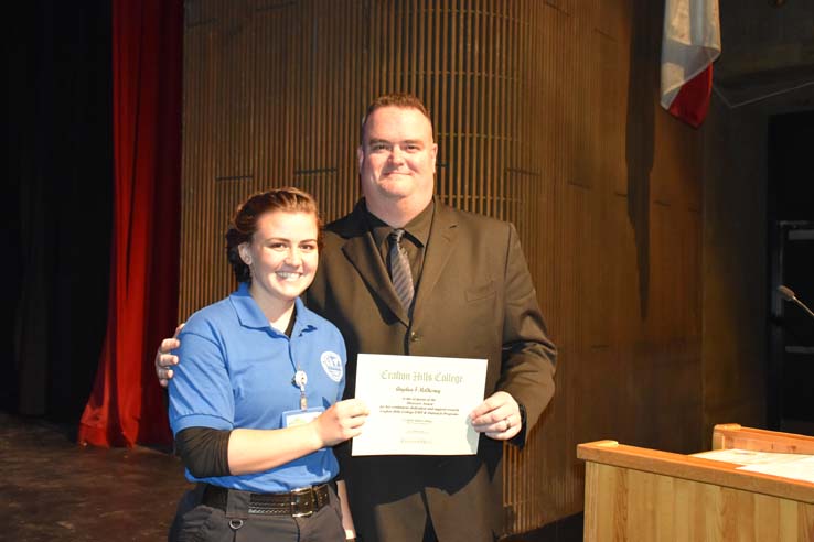 Faculty and students at EMT graduation