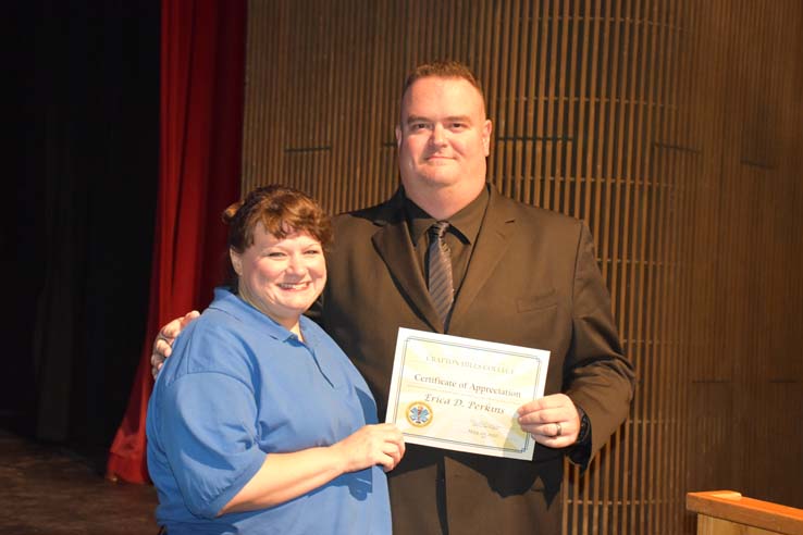 Faculty and students at EMT graduation