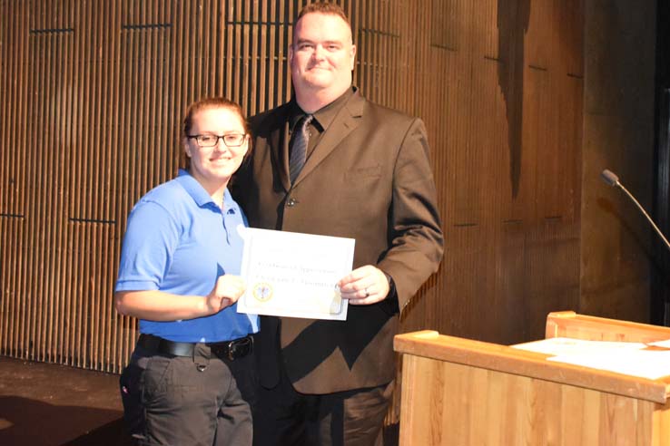 Faculty and students at EMT graduation