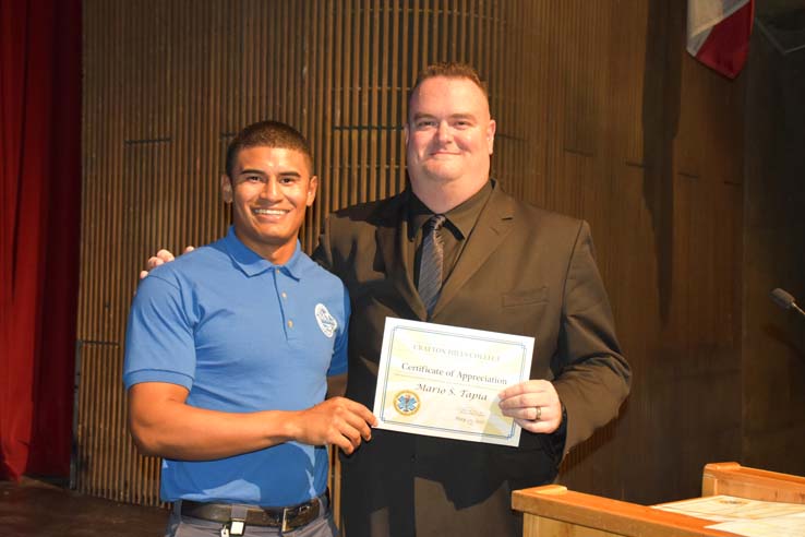 Faculty and students at EMT graduation