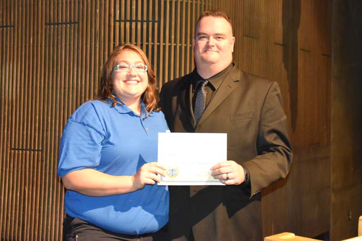 Faculty and students at EMT graduation