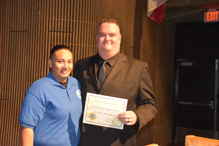 Faculty and students at EMT graduation