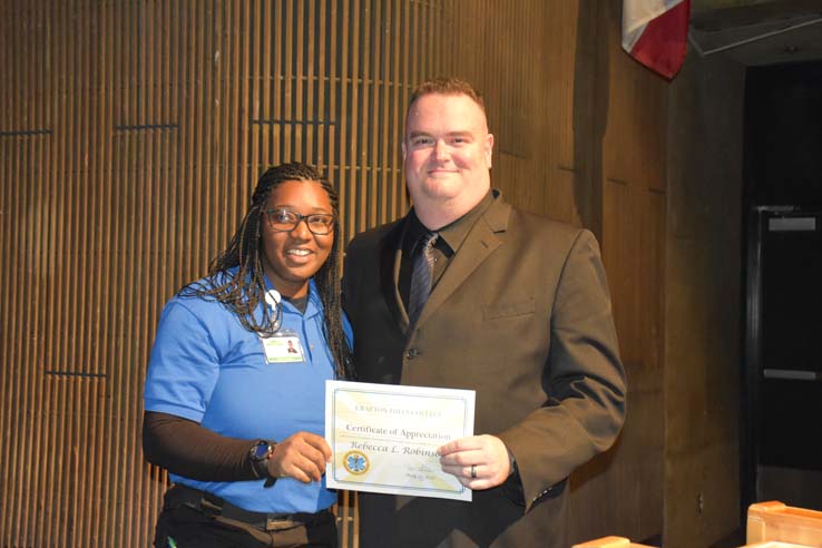 Faculty and students at EMT graduation