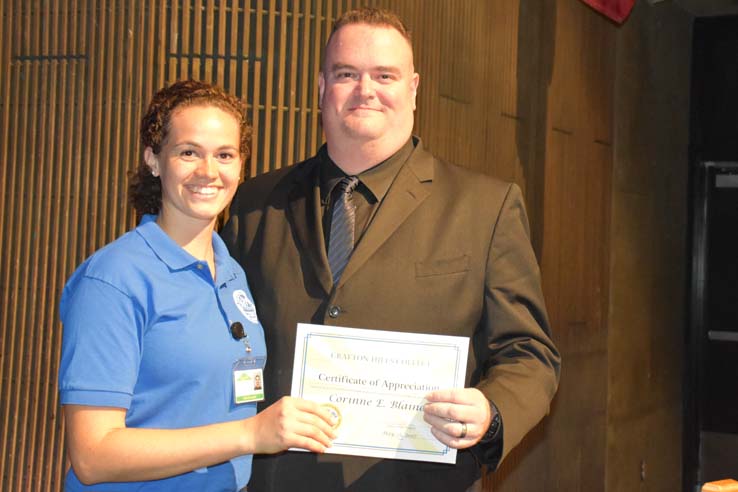 Faculty and students at EMT graduation