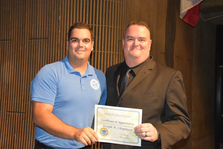 Faculty and students at EMT graduation