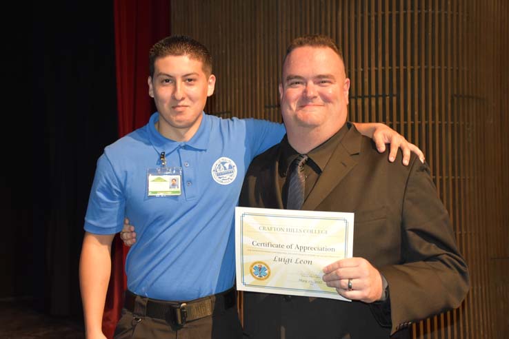 Faculty and students at EMT graduation