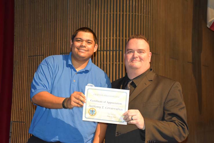 Faculty and students at EMT graduation