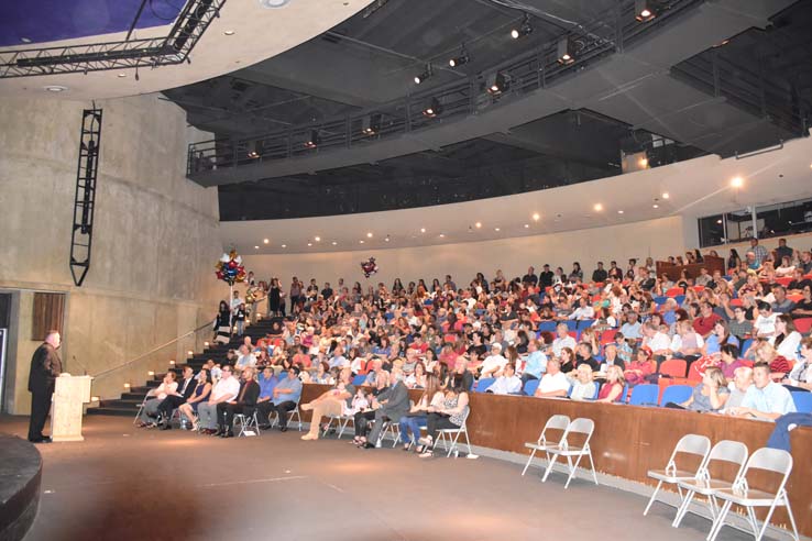 Faculty and students at EMT graduation