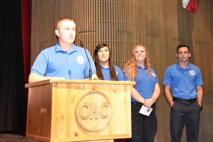 Faculty and students at EMT graduation