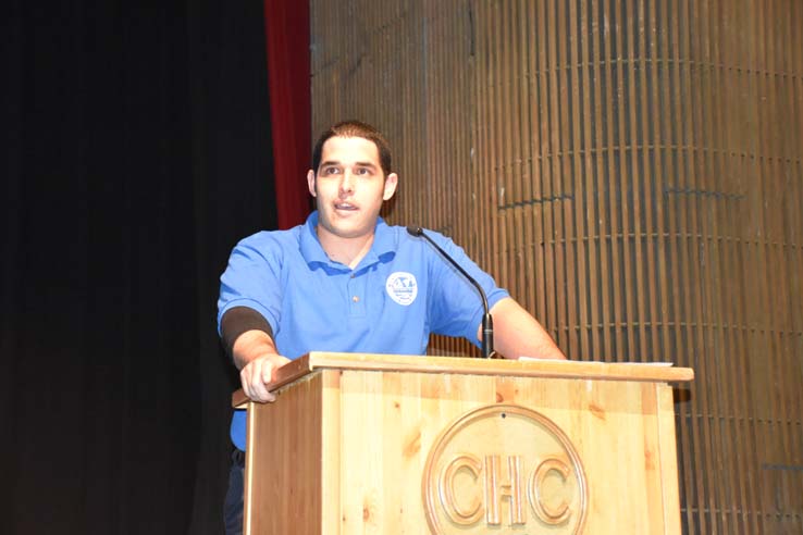 Faculty and students at EMT graduation