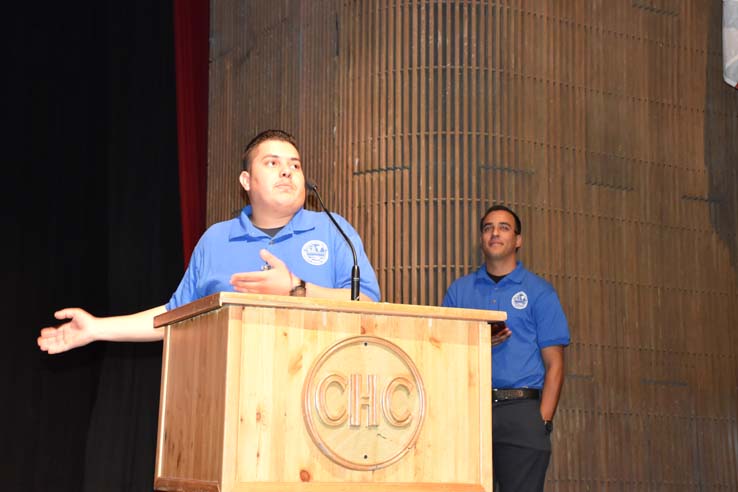 Faculty and students at EMT graduation