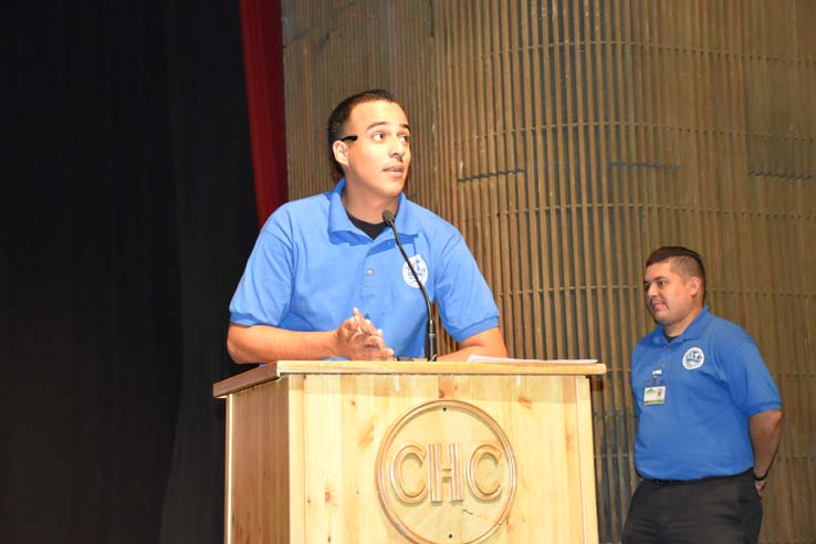 Faculty and students at EMT graduation