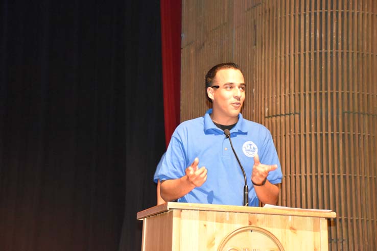 Faculty and students at EMT graduation