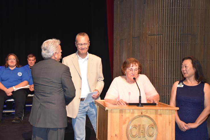 Faculty and students at EMT graduation