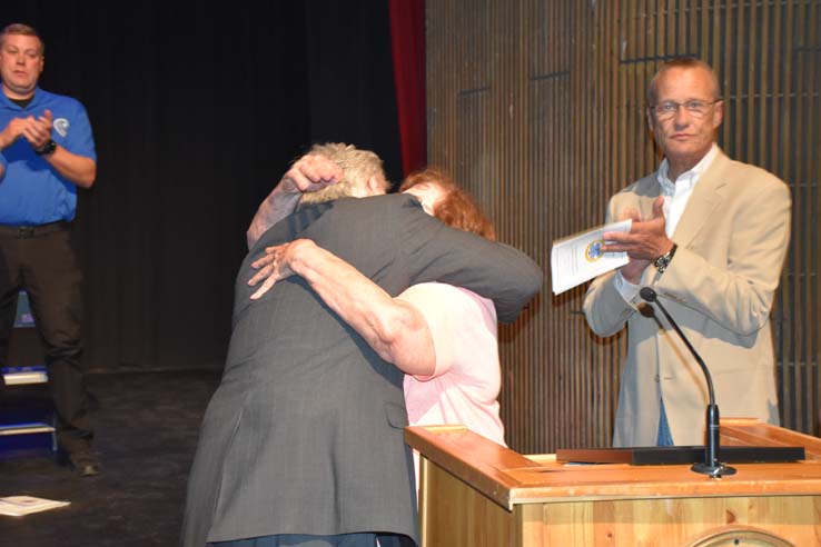 Faculty and students at EMT graduation