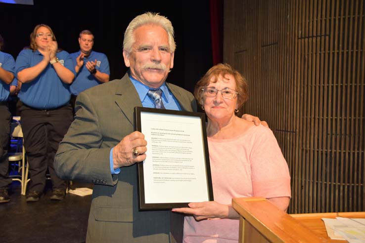 Faculty and students at EMT graduation