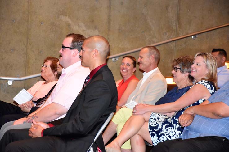 Faculty and students at EMT graduation