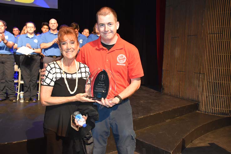 Faculty and students at EMT graduation