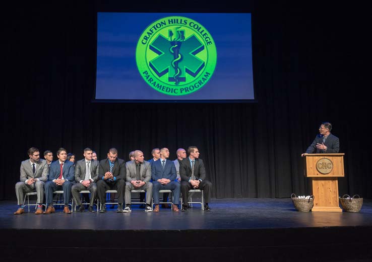 Students and faculty at Paramedic graduation