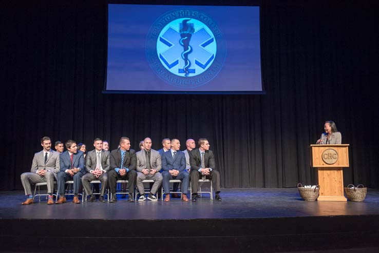 Students and faculty at Paramedic graduation