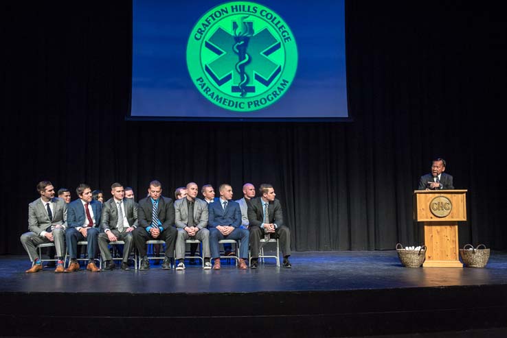 Students and faculty at Paramedic graduation