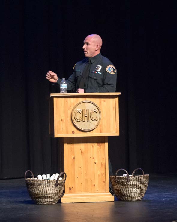 Students and faculty at Paramedic graduation