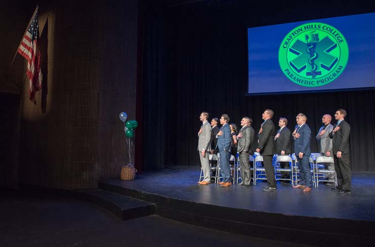 Students and faculty at Paramedic graduation