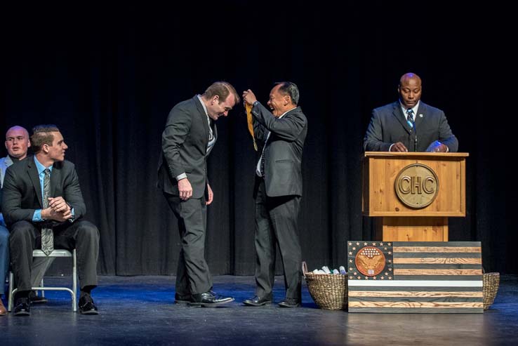 Students and faculty at Paramedic graduation