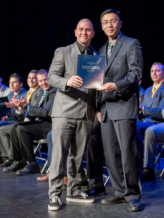 Students and faculty at Paramedic graduation