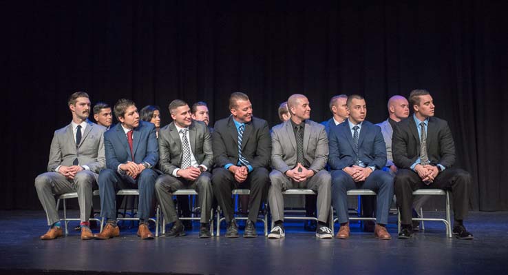 Students and faculty at Paramedic graduation