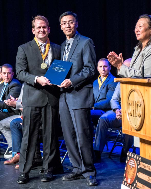 Students and faculty at Paramedic graduation