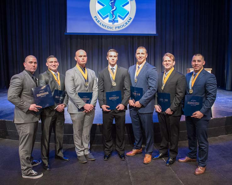 Students and faculty at Paramedic graduation