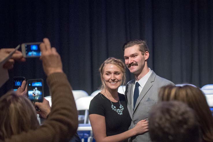 Students and faculty at Paramedic graduation