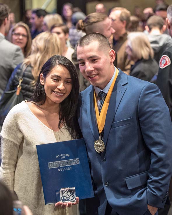 Students and faculty at Paramedic graduation