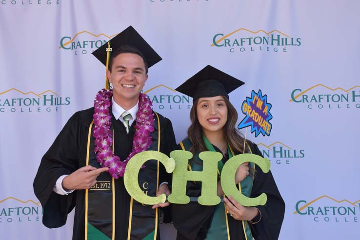 People enjoying commencement activities